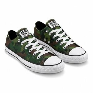 Converse Chuck Taylor All Star Kids 1 Green Camo Low Top Sneakers 670523F Good